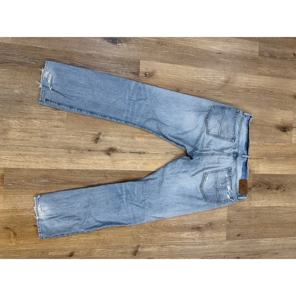 Polo‎ Ralph Lauren Varick Slim Straight Distressed Light Wash Blue Jeans 36x32